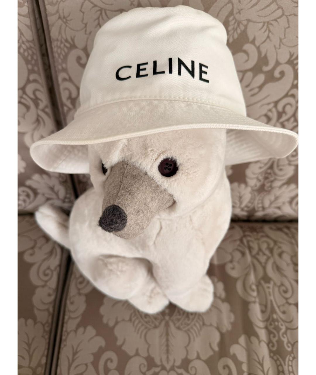 CELINE Белая хлопковая панама, фото 4