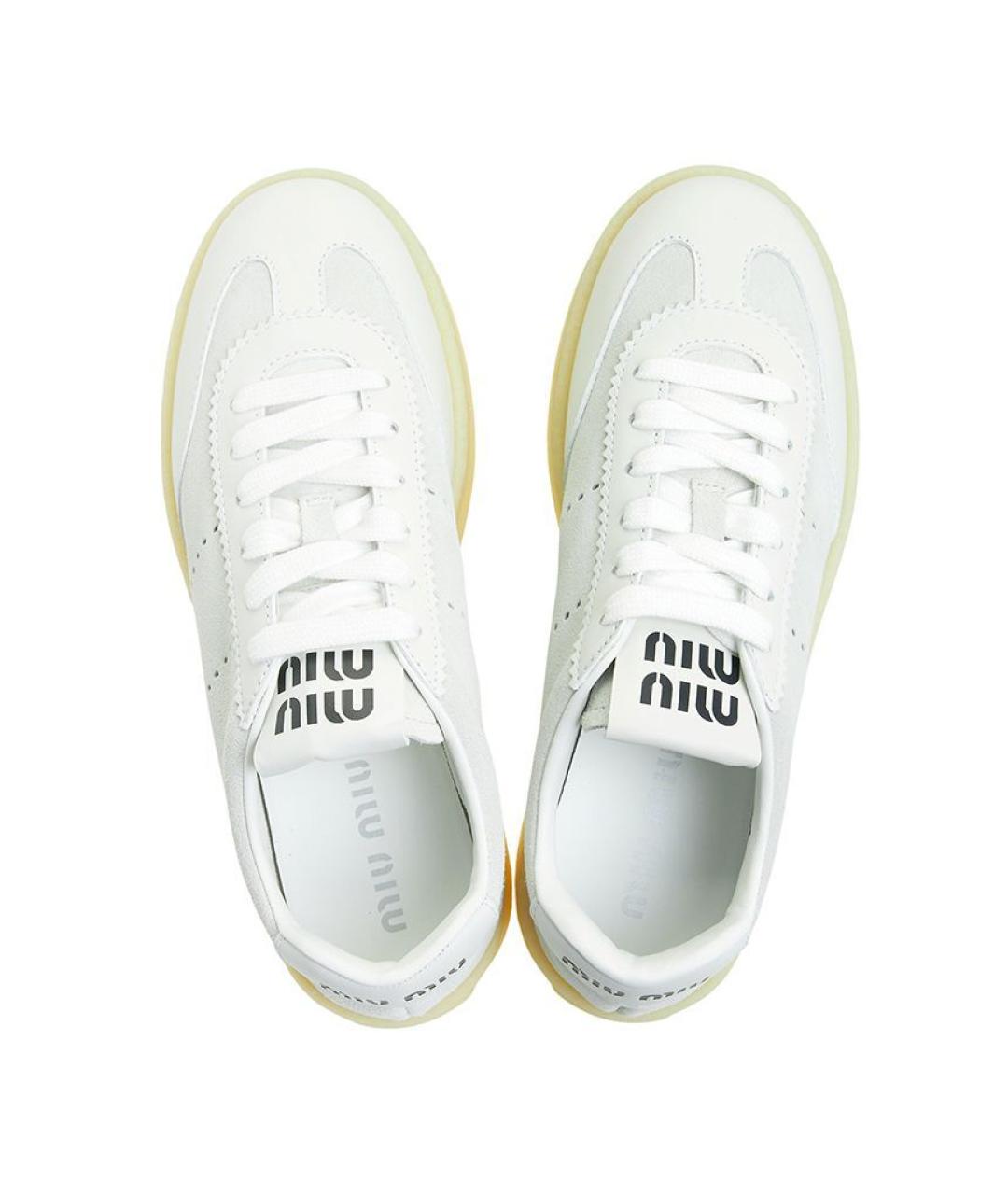 MIU MIU Мульти кожаные кроссовки, фото 4