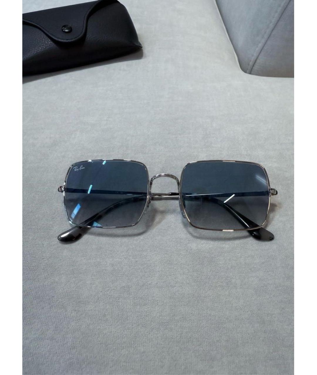 RAY BAN Синие металлические солнцезащитные очки, фото 4