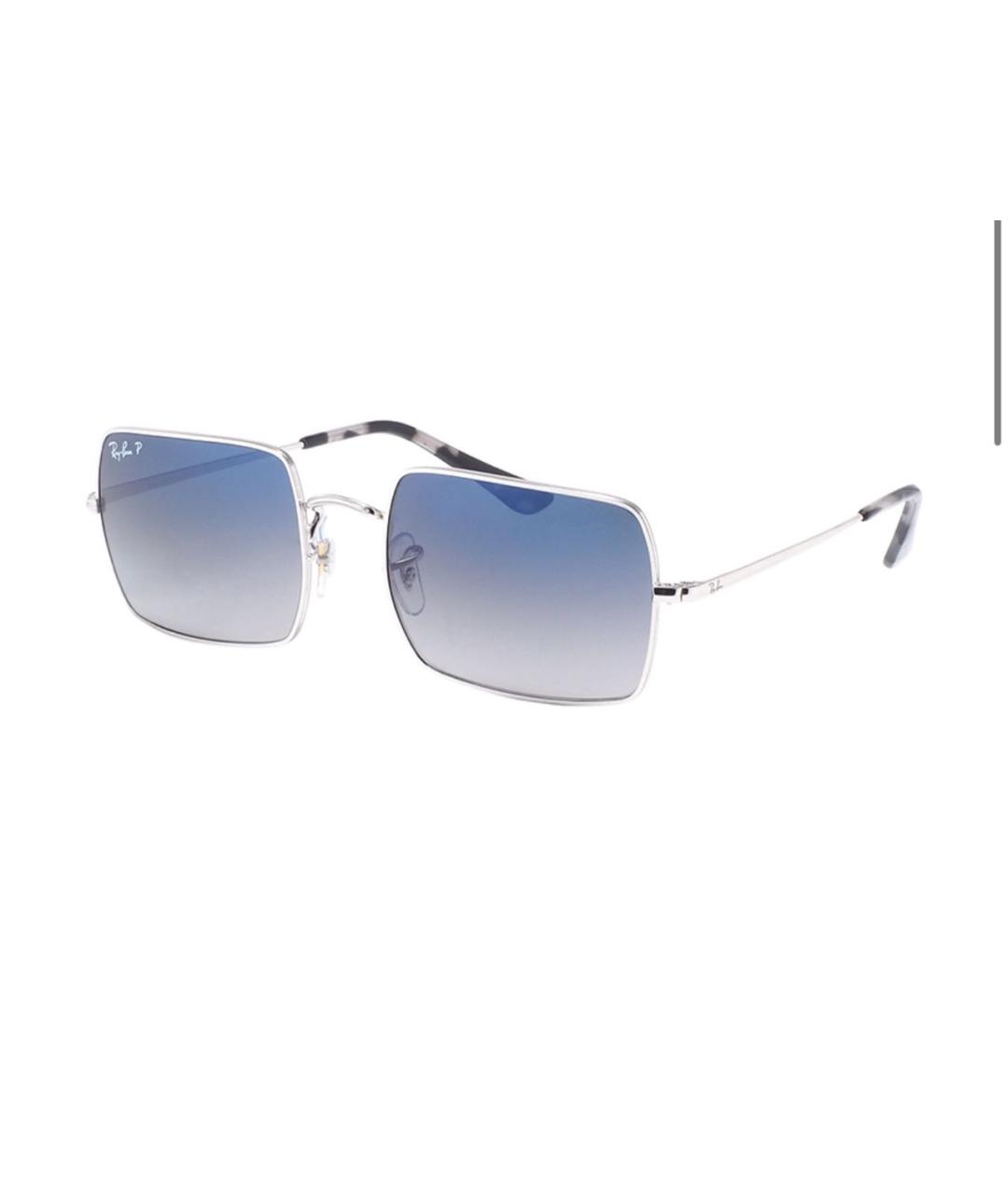 RAY BAN Синие металлические солнцезащитные очки, фото 5
