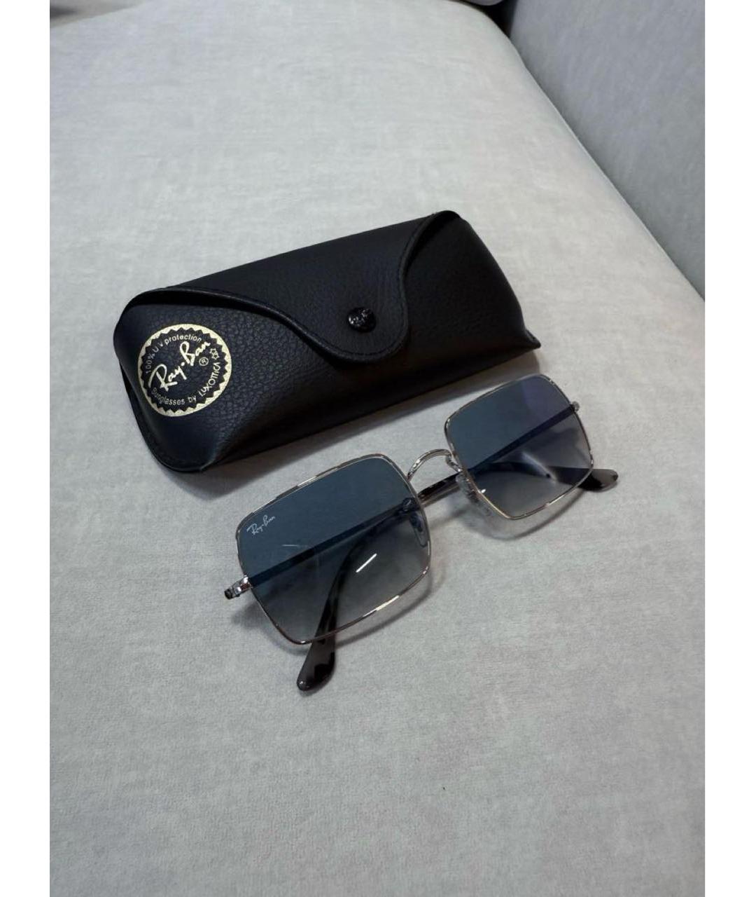 RAY BAN Синие металлические солнцезащитные очки, фото 3