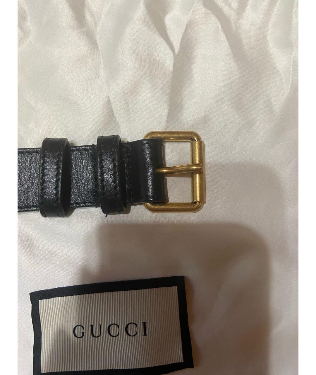 GUCCI Черный кожаный ремень, фото 7
