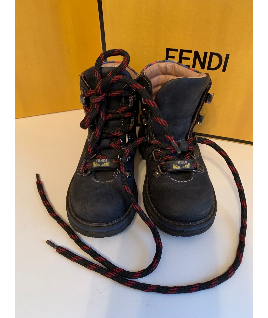 FENDI Темно-синие замшевые ботинки, фото 2