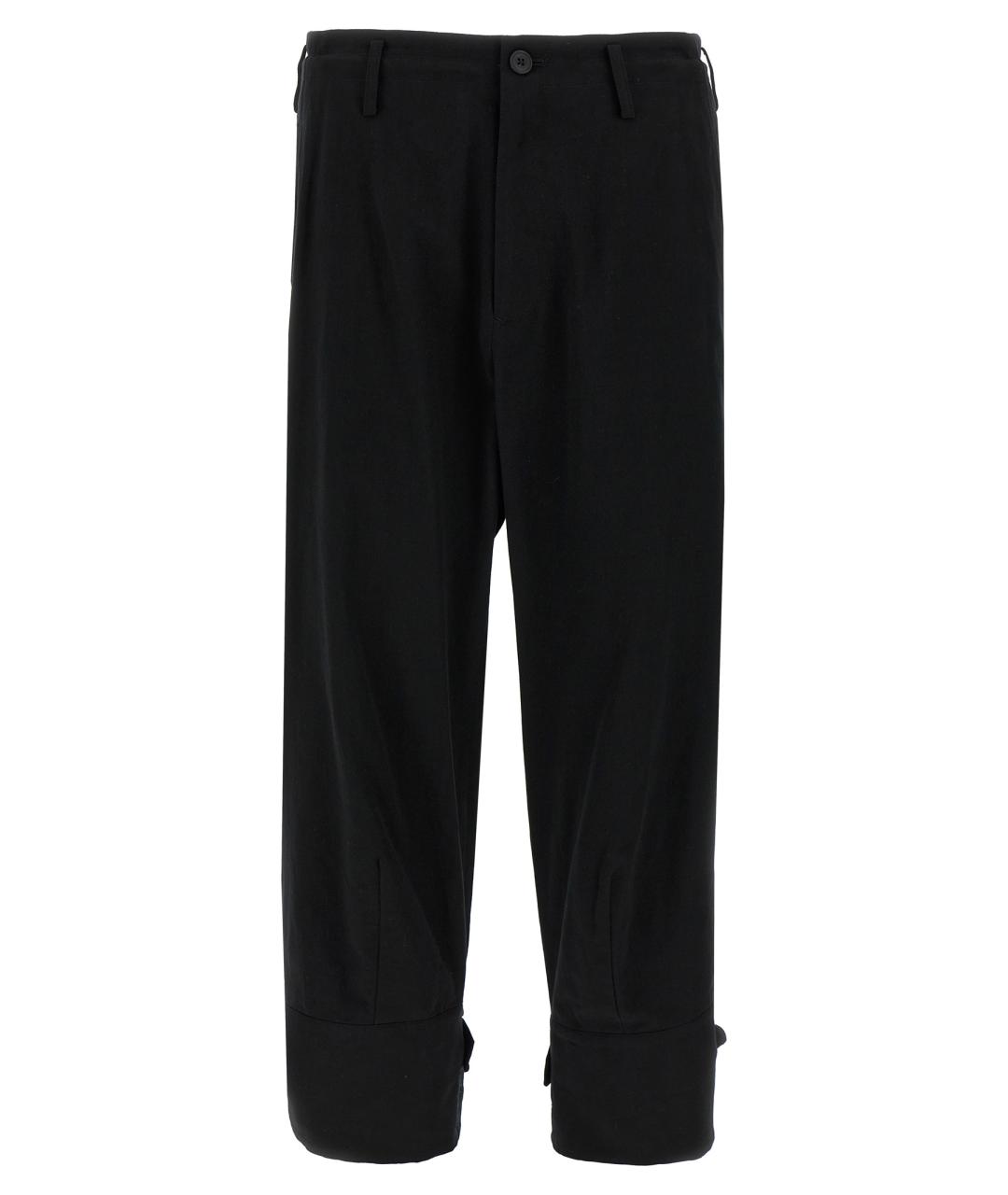 YOHJI YAMAMOTO Черные хлопковые повседневные брюки, фото 1