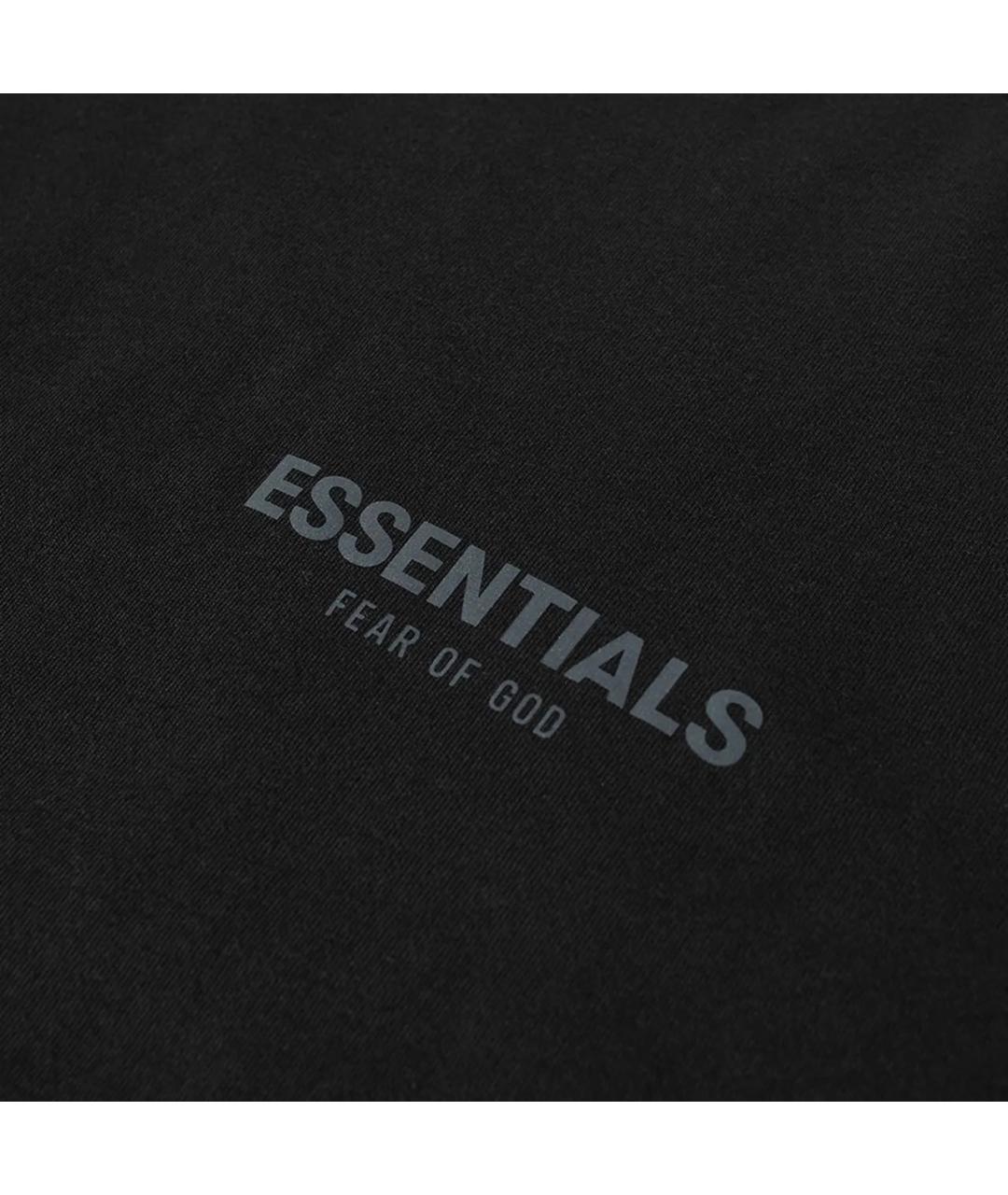 FEAR OF GOD ESSENTIALS Черная хлопковая футболка, фото 3