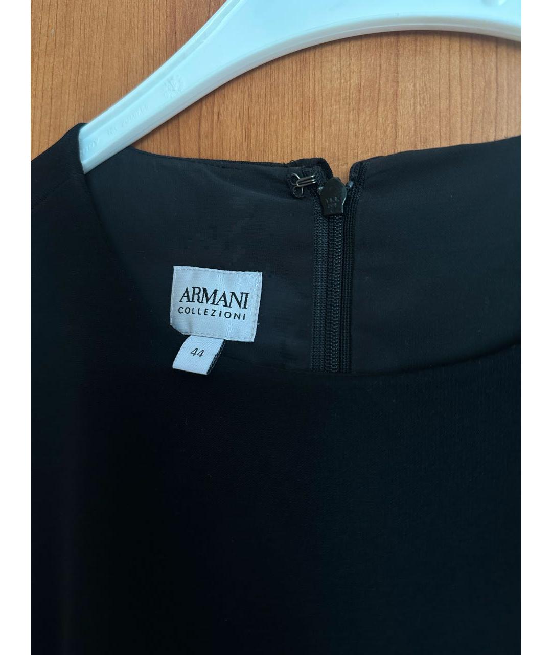 ARMANI COLLEZIONI Темно-синее полиэстеровое платье, фото 3
