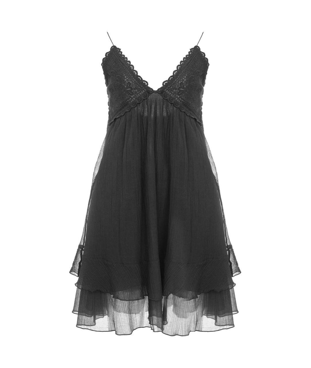 PINKO Черное хлопковое повседневное платье, фото 1