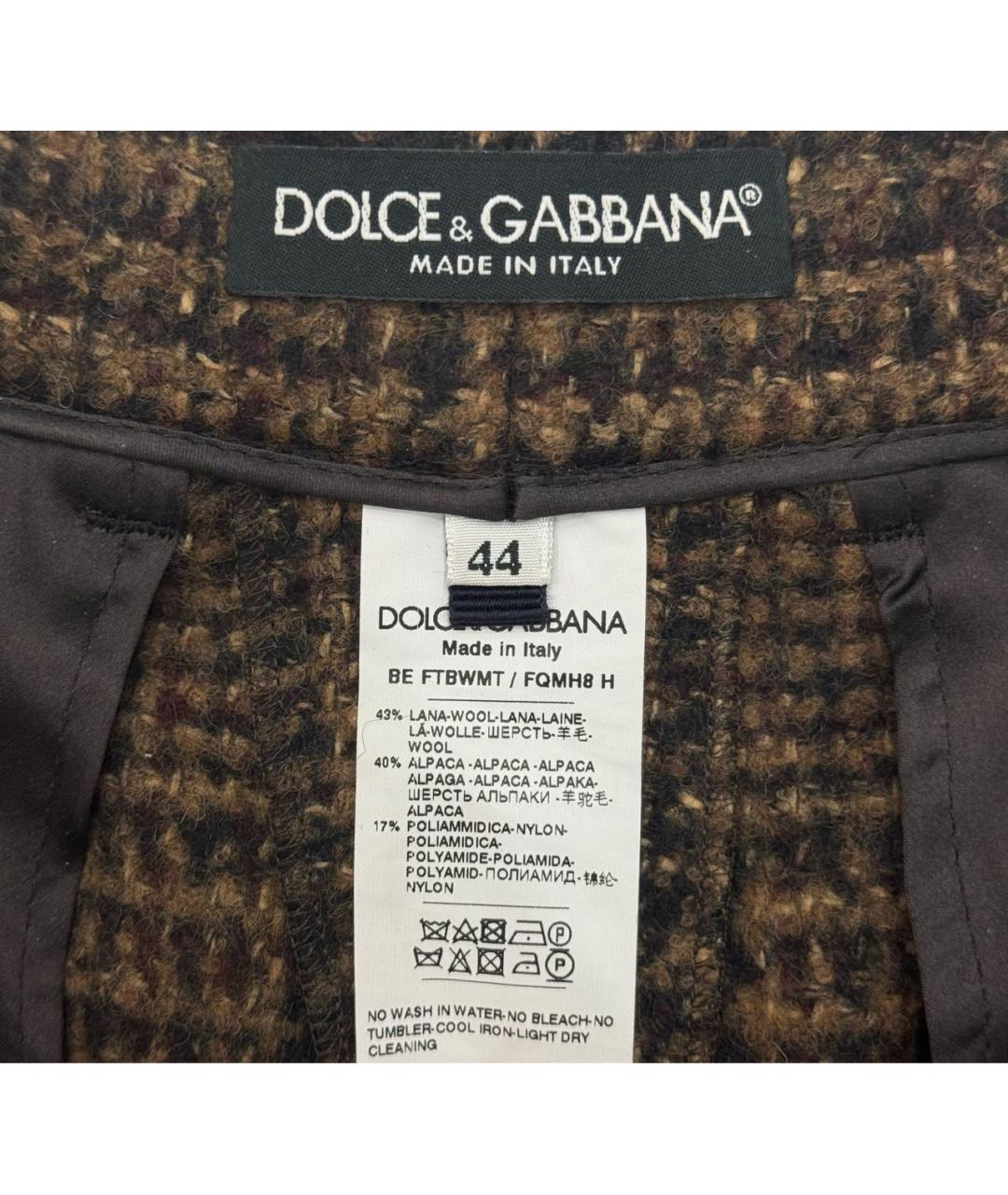 DOLCE&GABBANA Коричневые шерстяные шорты, фото 4