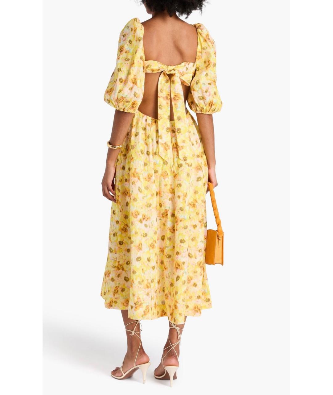 ZIMMERMANN Желтое коктейльное платье, фото 3