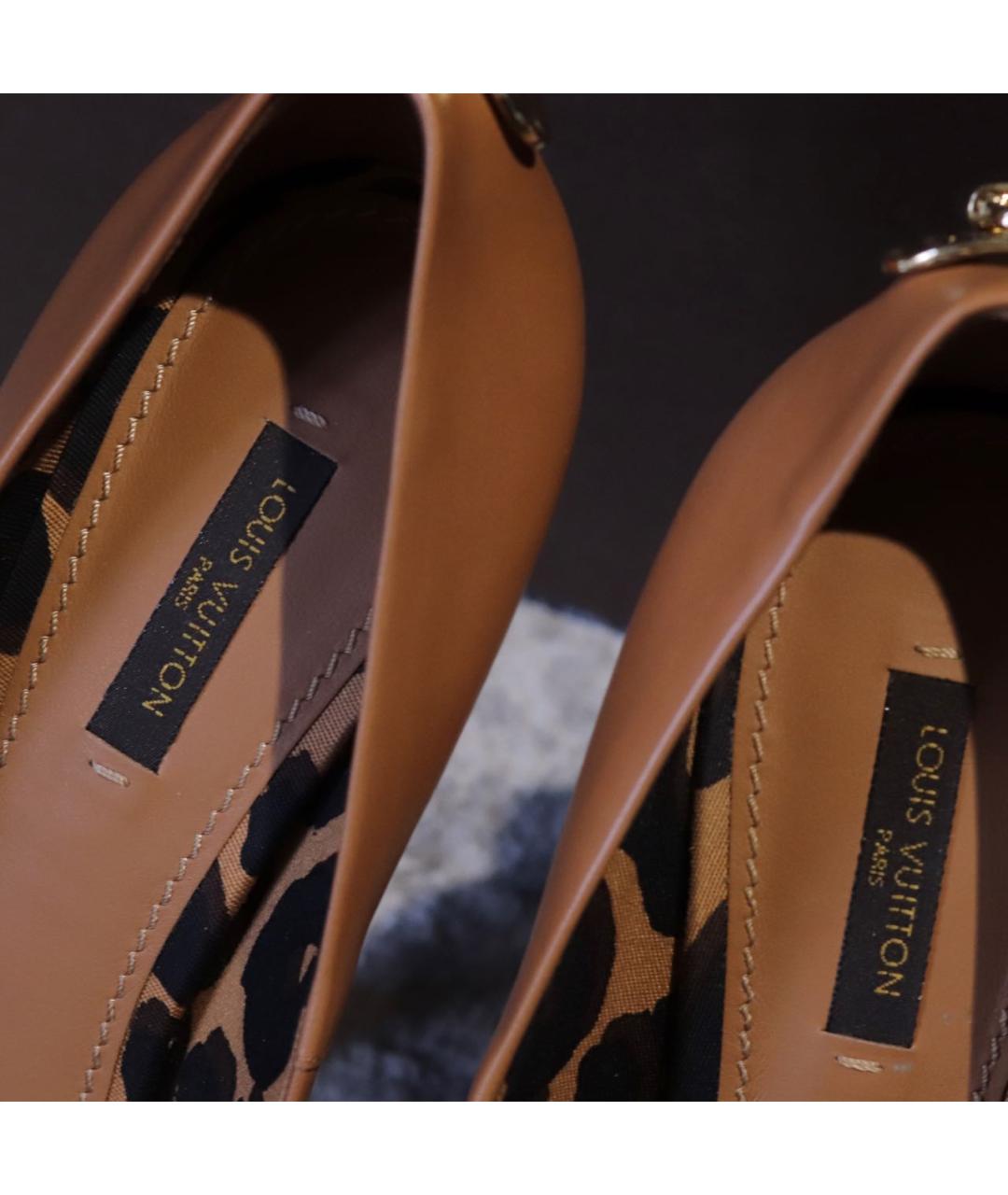 LOUIS VUITTON Коричневые кожаные туфли, фото 3
