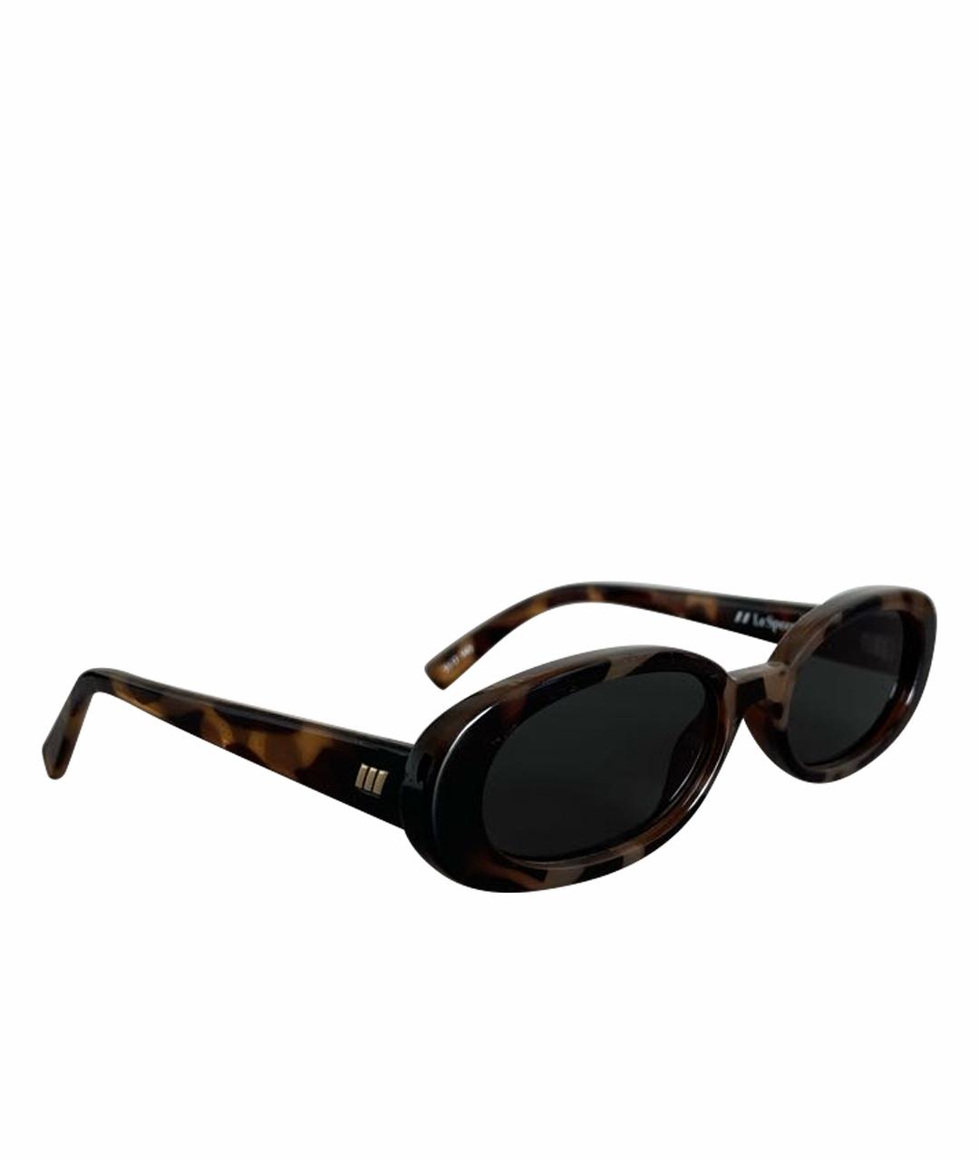 LE SPECS Коричневые пластиковые солнцезащитные очки, фото 1