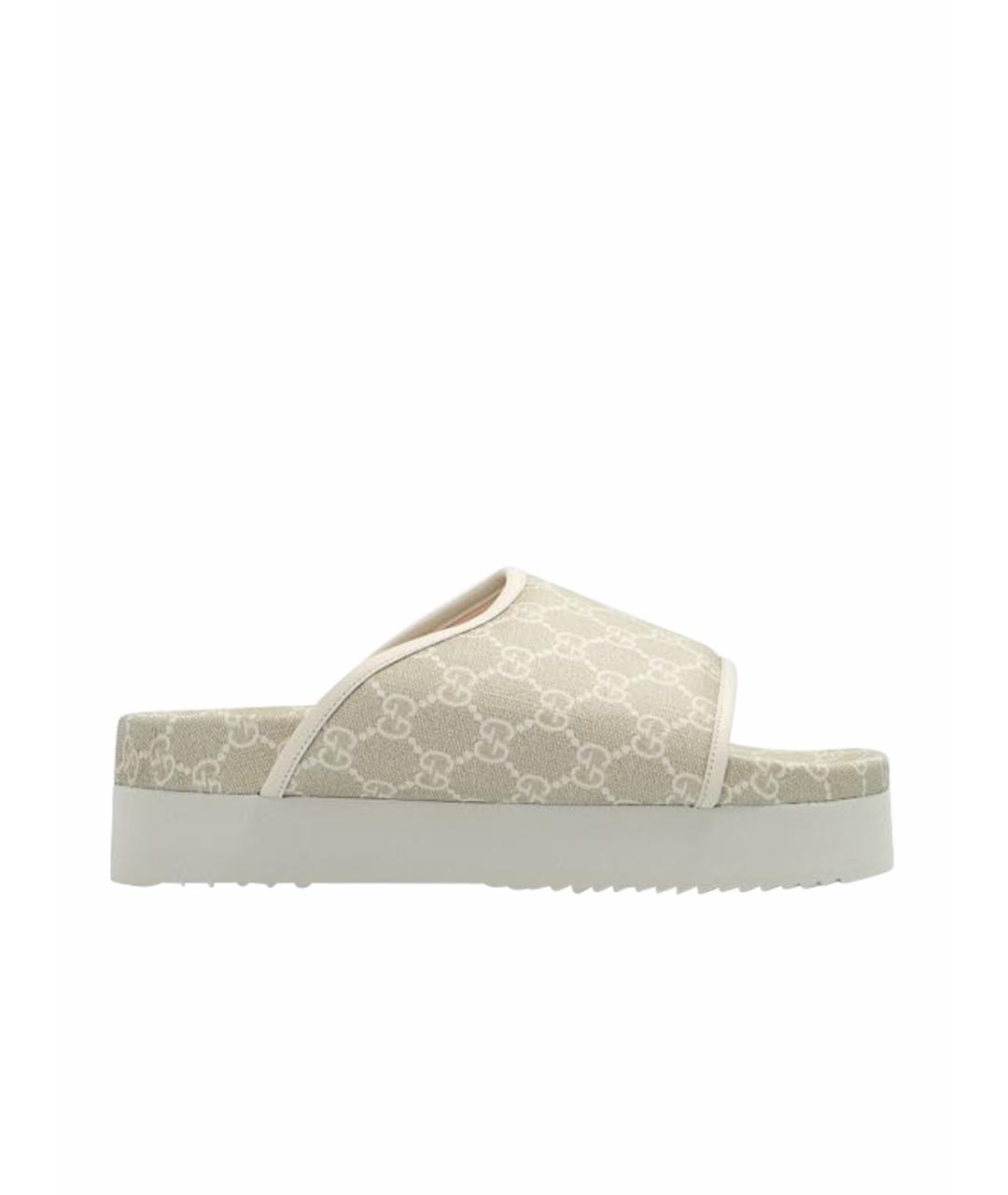 GUCCI Бежевые шлепанцы, фото 1