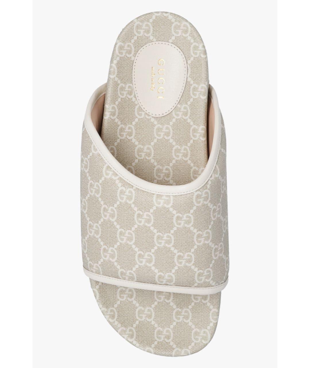 GUCCI Бежевые шлепанцы, фото 3