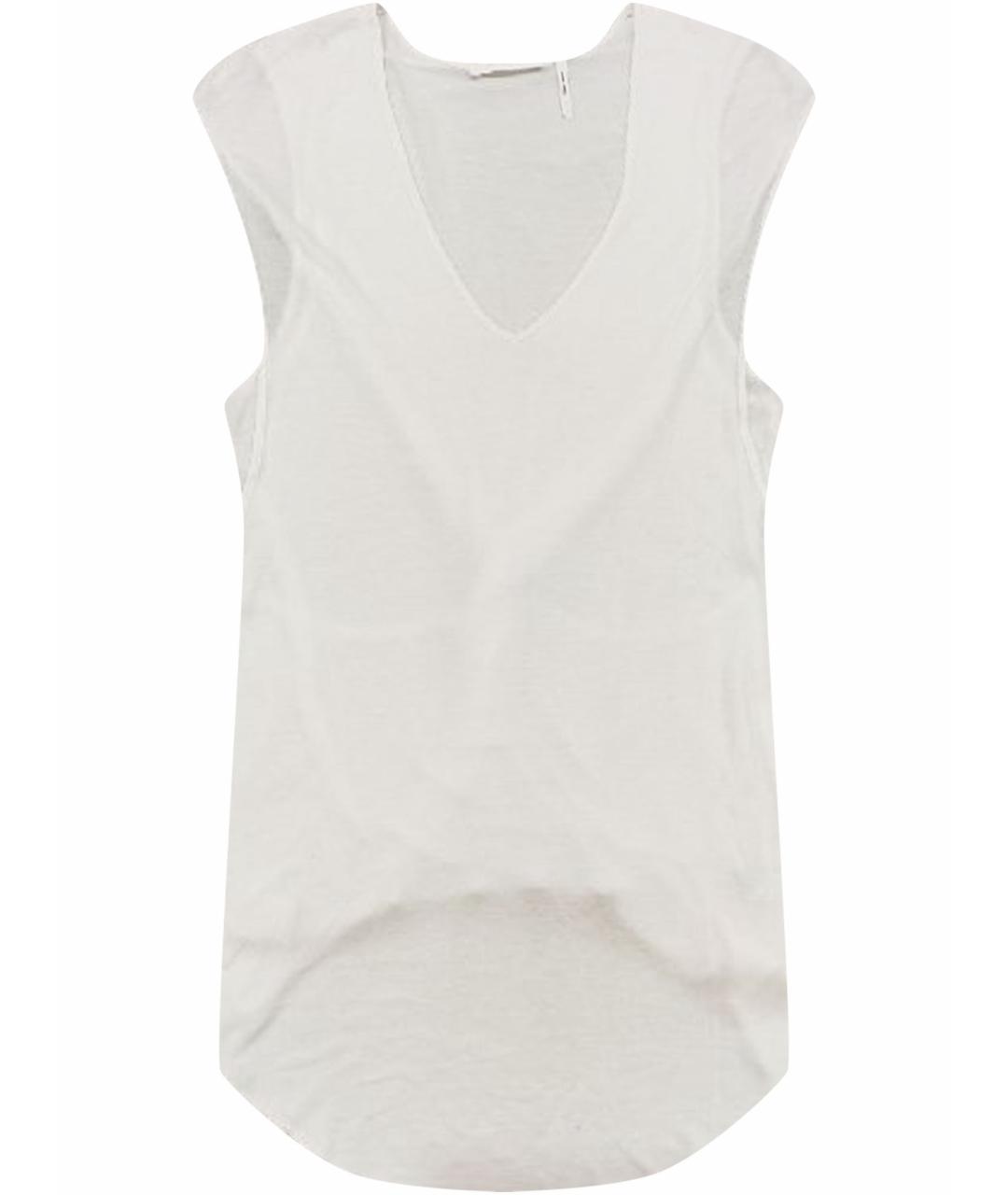 HELMUT LANG Белая вискозная майка, фото 1