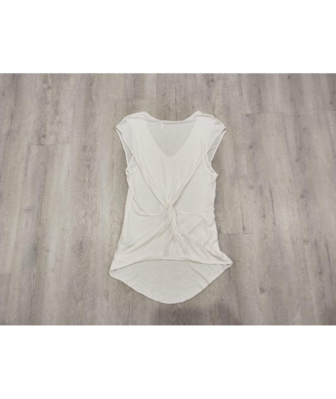 HELMUT LANG Белая вискозная майка, фото 2
