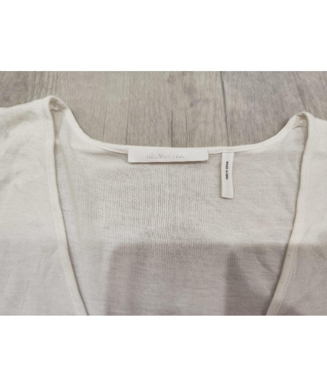 HELMUT LANG Белая вискозная майка, фото 3