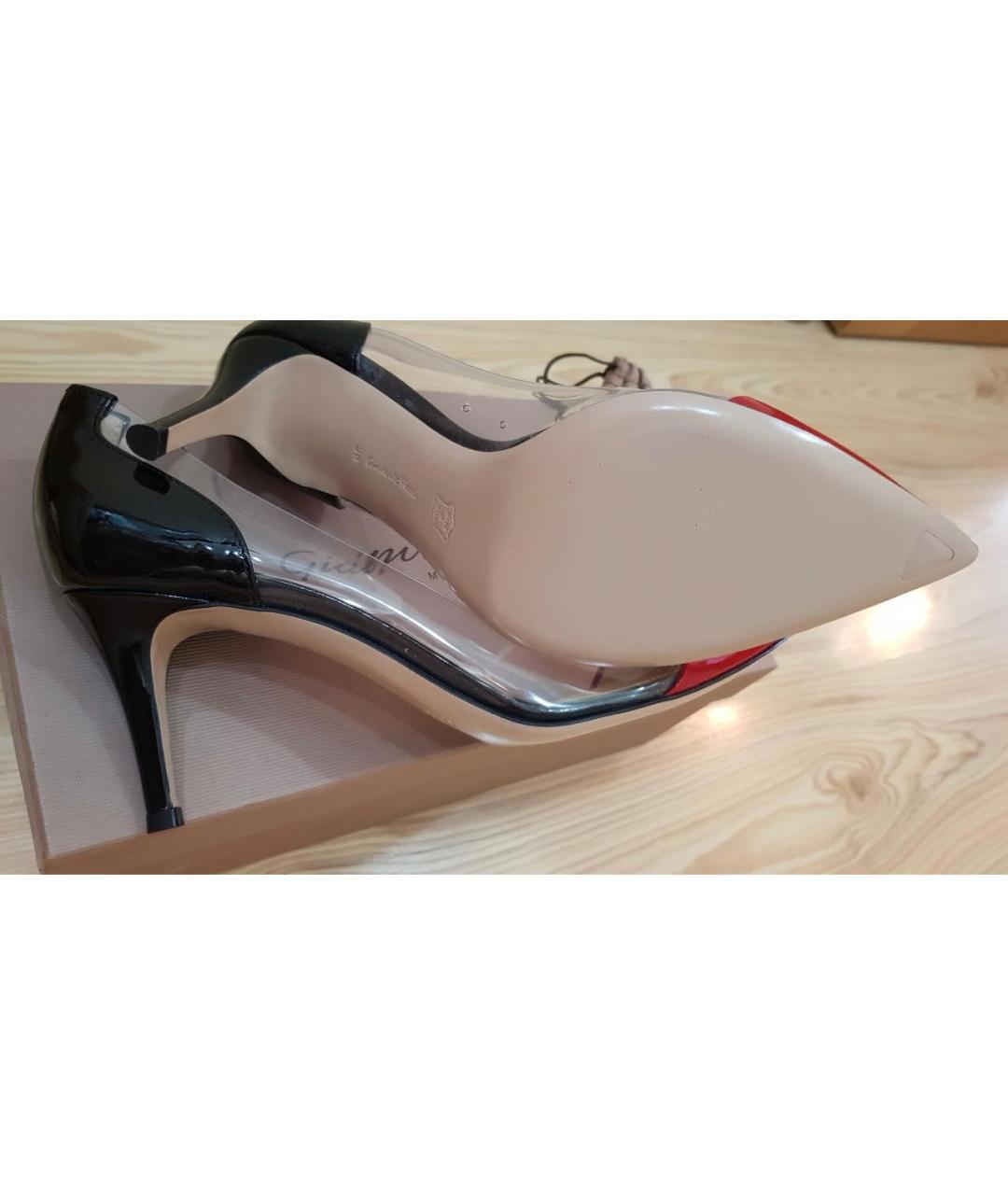 GIANVITO ROSSI Черные лодочки на низком каблуке из лакированной кожи, фото 6