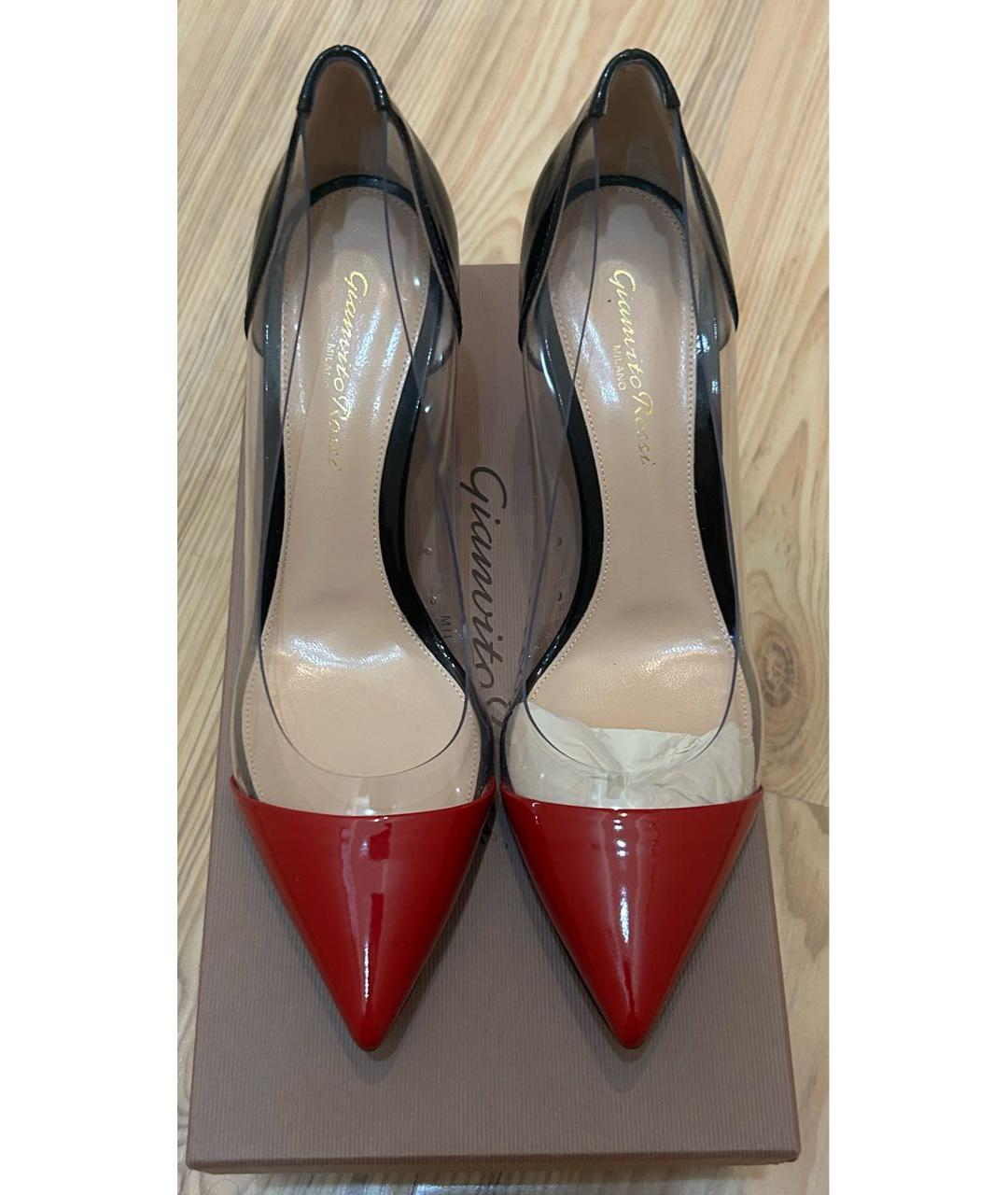 GIANVITO ROSSI Черные лодочки на низком каблуке из лакированной кожи, фото 2