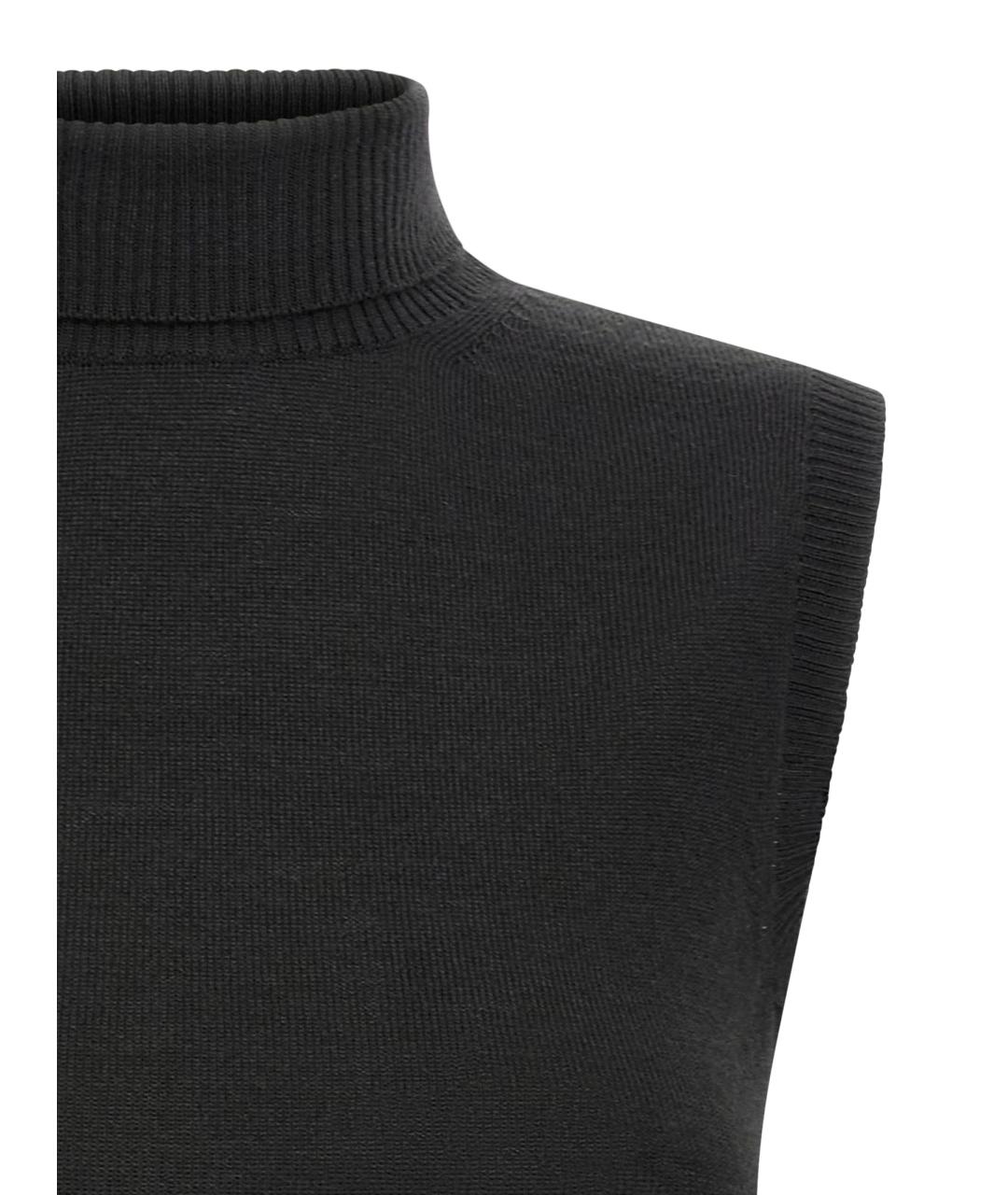 SPORTMAX Черная шерстяная жилетка, фото 3