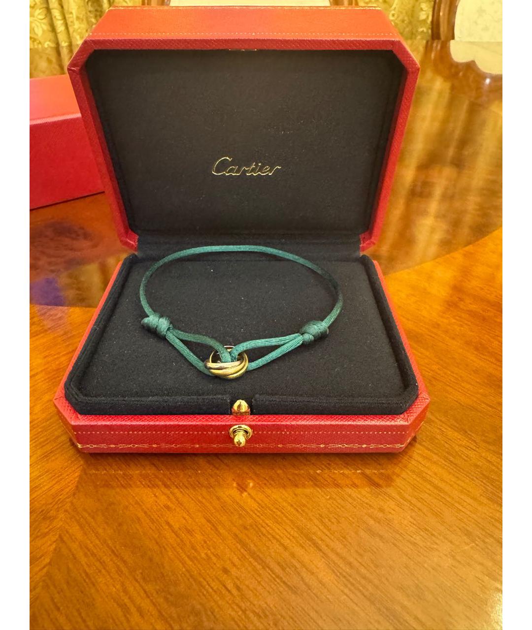 CARTIER Зеленый браслет из желтого золота, фото 2