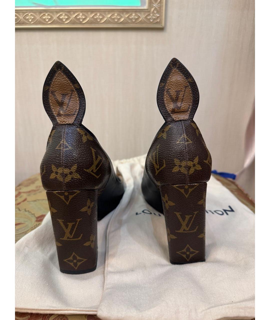 LOUIS VUITTON Черные кожаные туфли, фото 3