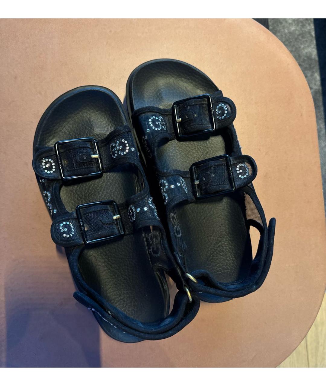 GUCCI Черные сандалии, фото 3