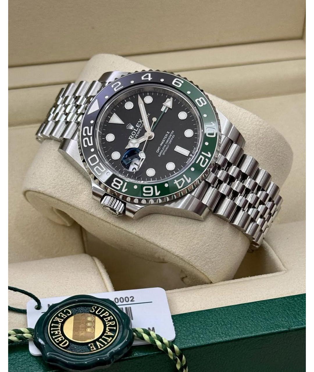 ROLEX Черные стальные часы, фото 4