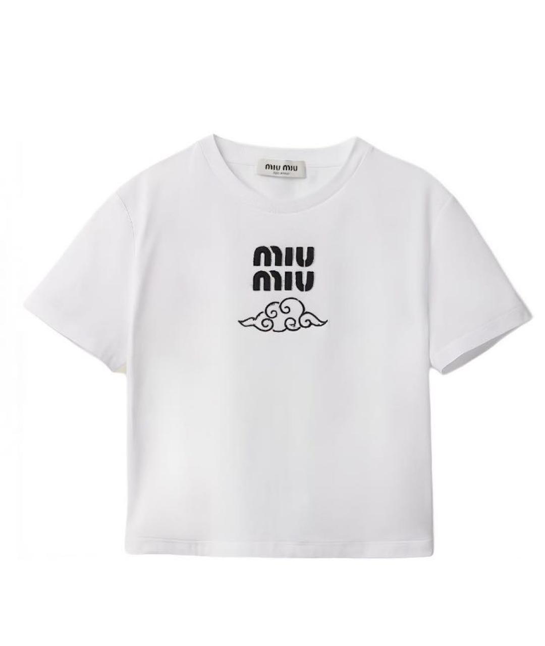 MIU MIU Белая футболка, фото 1