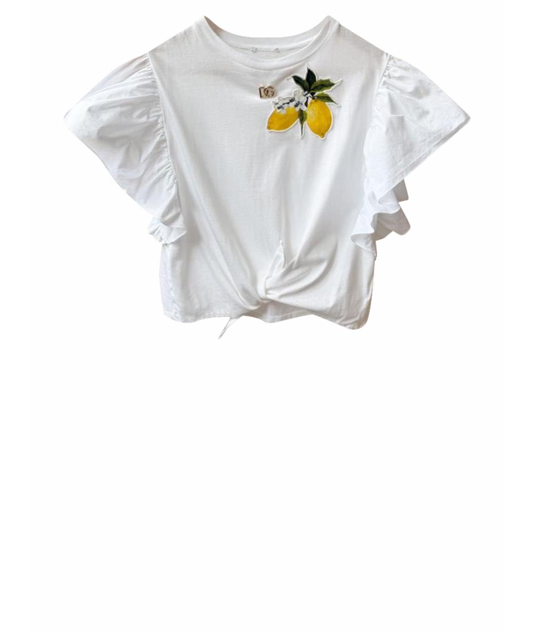 DOLCE & GABBANA KIDS Белый хлопковый детская футболка / топ, фото 1