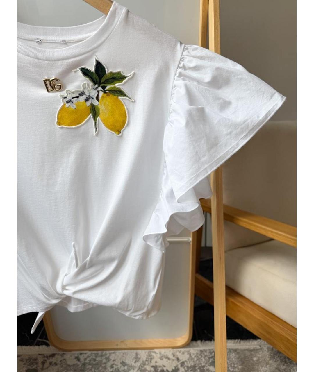 DOLCE & GABBANA KIDS Белый хлопковый детская футболка / топ, фото 3