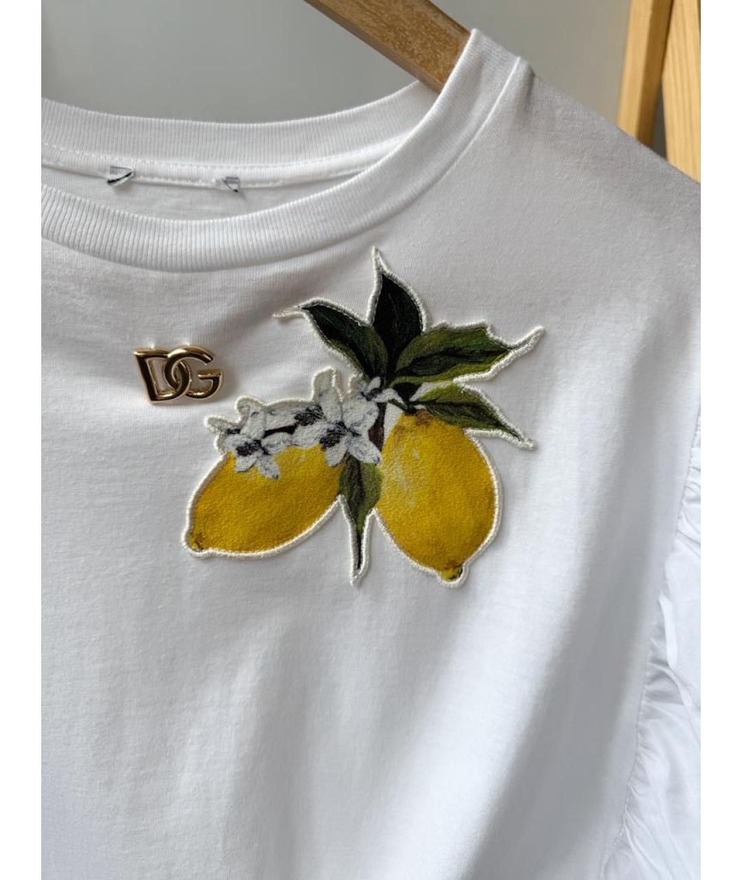 DOLCE & GABBANA KIDS Белый хлопковый детская футболка / топ, фото 5