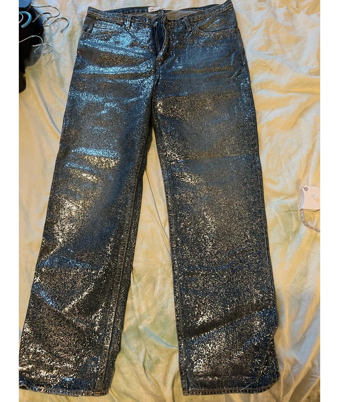 GOLDEN GOOSE DELUXE BRAND Темно-синие хлопковые прямые джинсы, фото 9