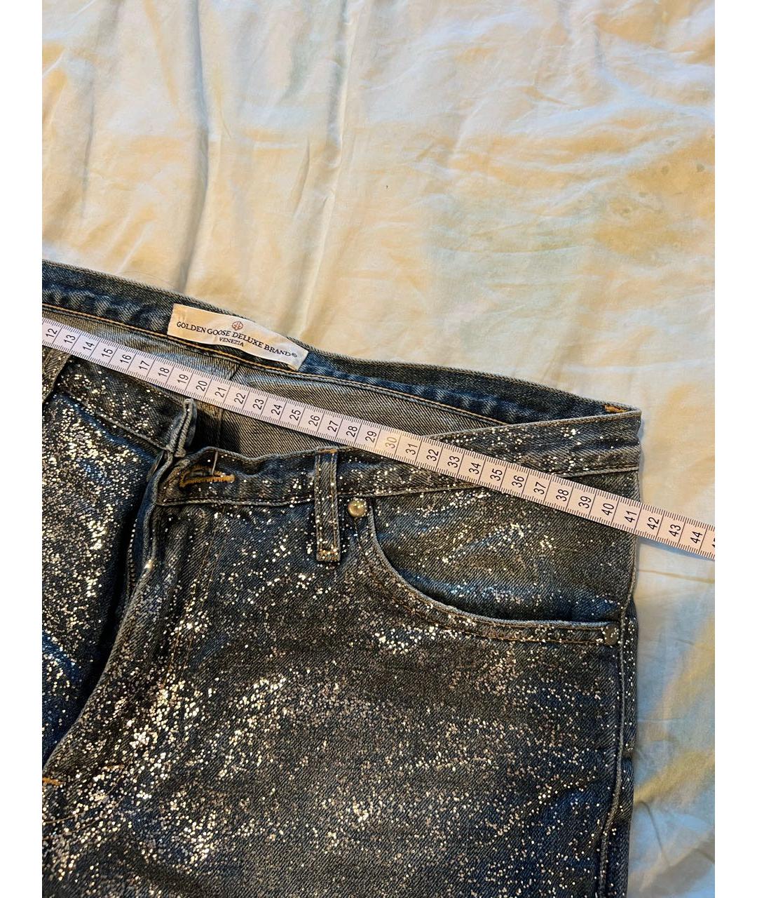 GOLDEN GOOSE DELUXE BRAND Темно-синие хлопковые прямые джинсы, фото 8
