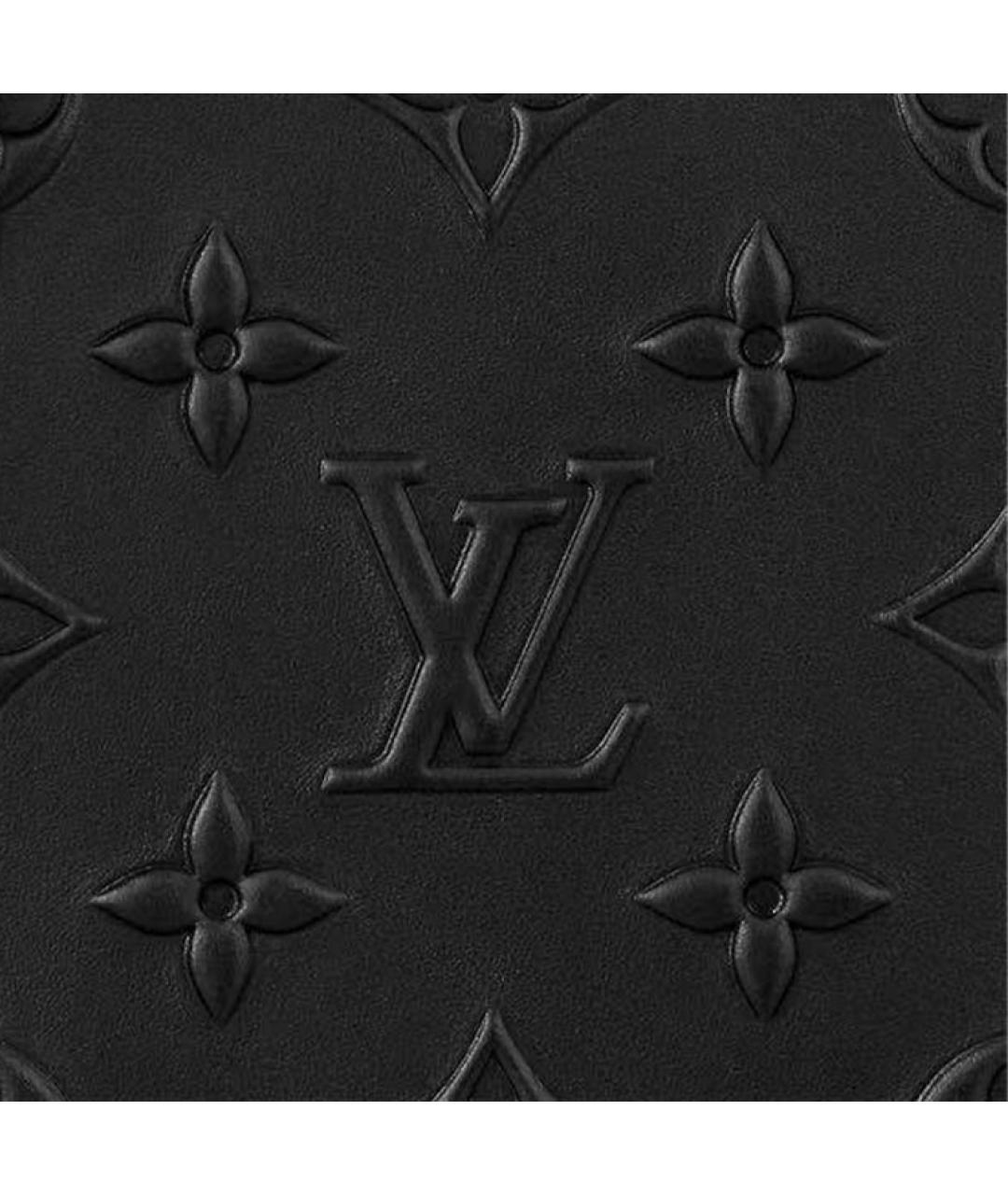 LOUIS VUITTON Черная сумка на плечо из канвы, фото 5