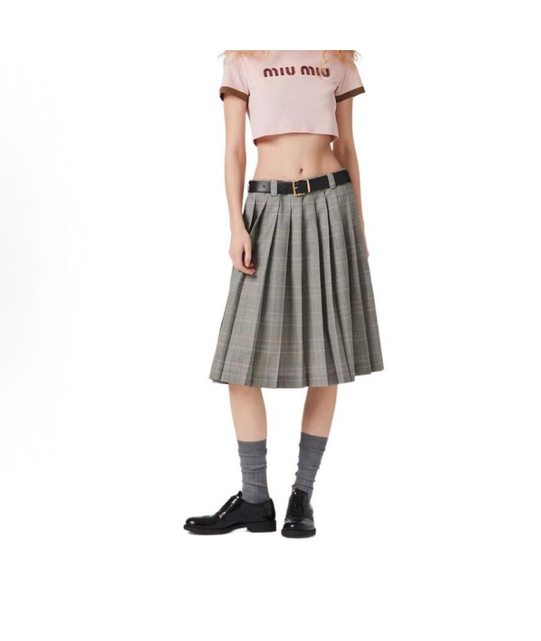 MIU MIU Розовая футболка, фото 3