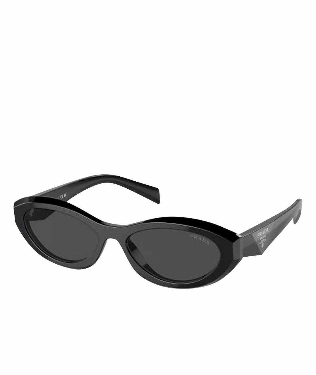 PRADA Черные пластиковые солнцезащитные очки, фото 1