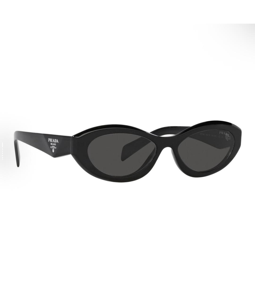 PRADA Черные пластиковые солнцезащитные очки, фото 2