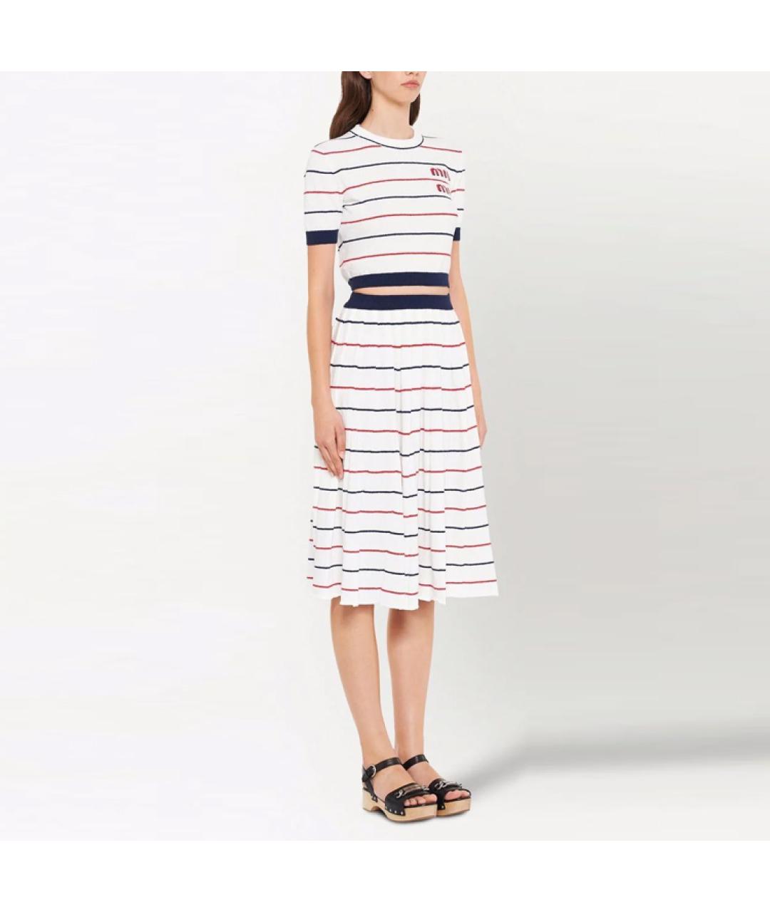 MIU MIU Белая футболка, фото 2