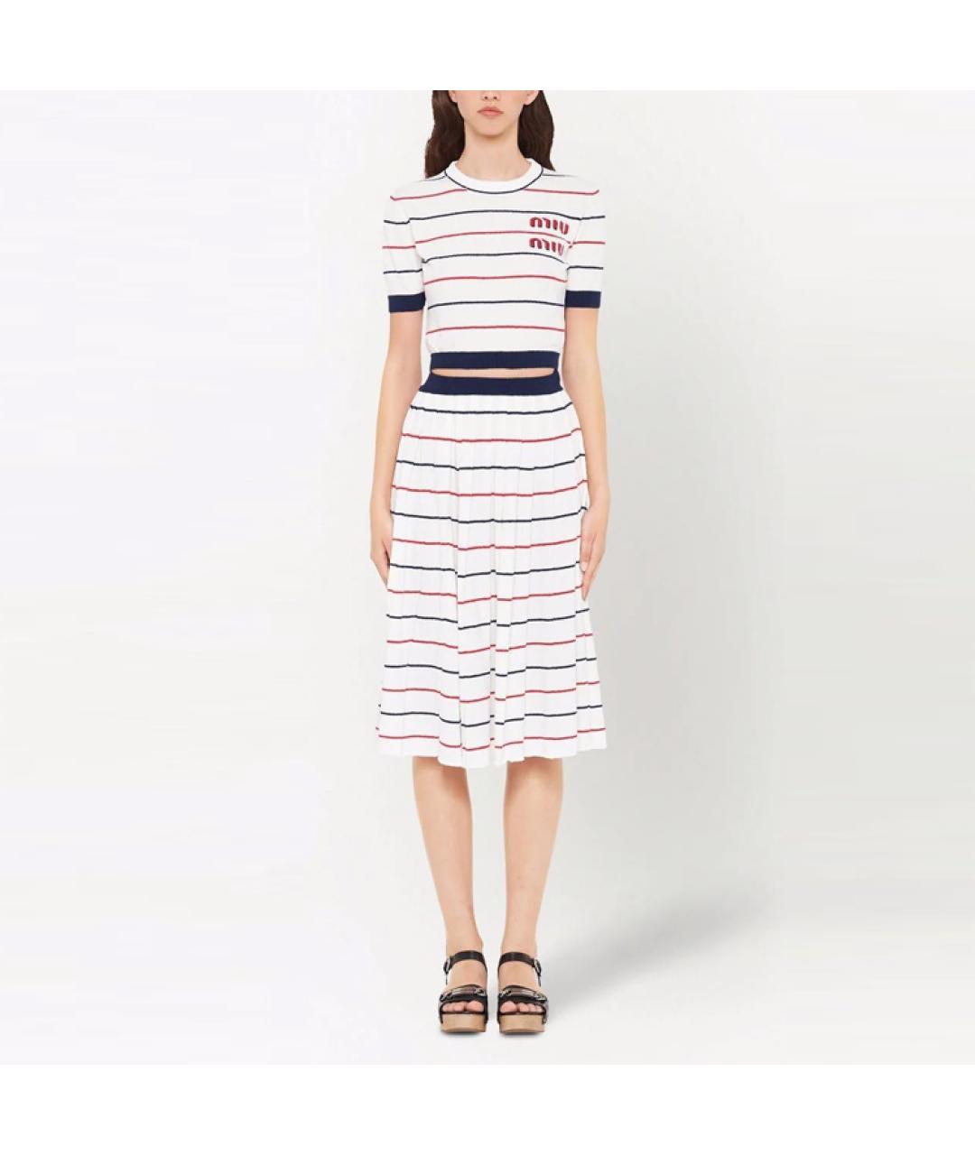 MIU MIU Белая футболка, фото 4