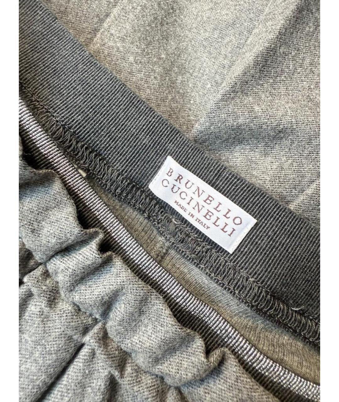 BRUNELLO CUCINELLI Серая юбка, фото 4