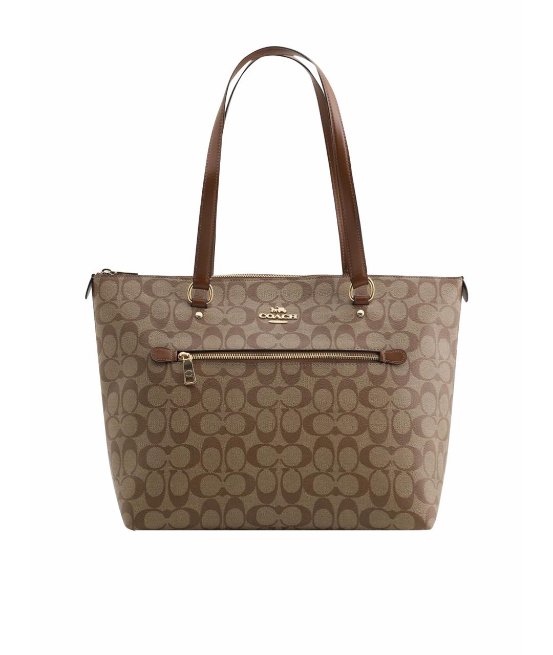 COACH Коричневая кожаная сумка тоут, фото 1