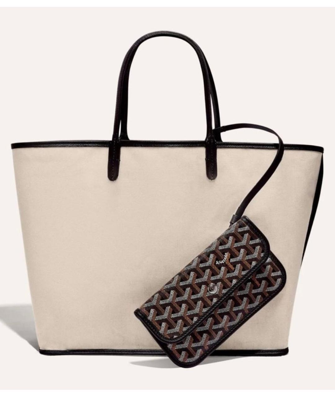 GOYARD Черная кожаная сумка тоут, фото 2