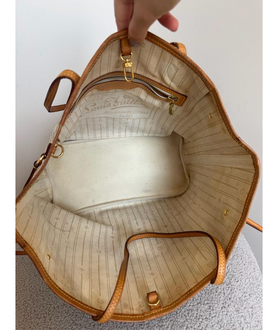 LOUIS VUITTON Бежевая сумка тоут, фото 4