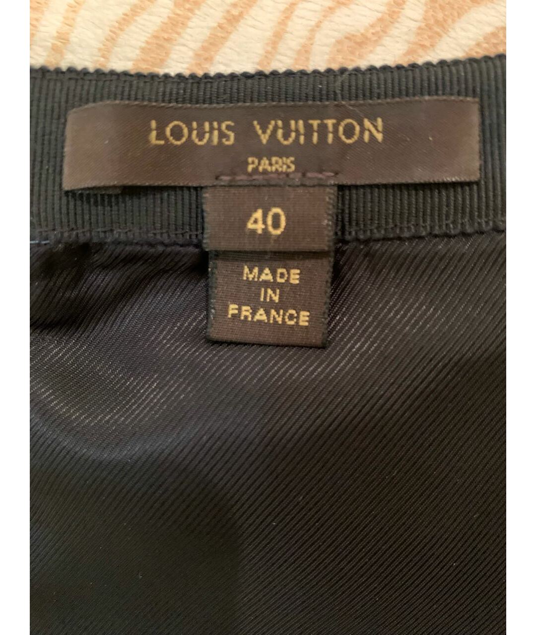 LOUIS VUITTON PRE-OWNED Черная шерстяная юбка мини, фото 2