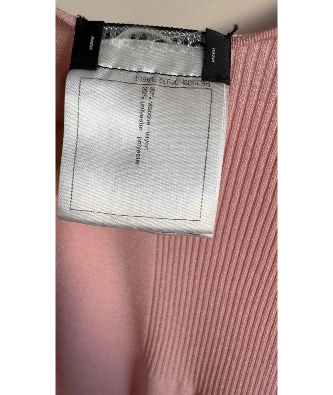 CHANEL Розовая вискозная майка, фото 3