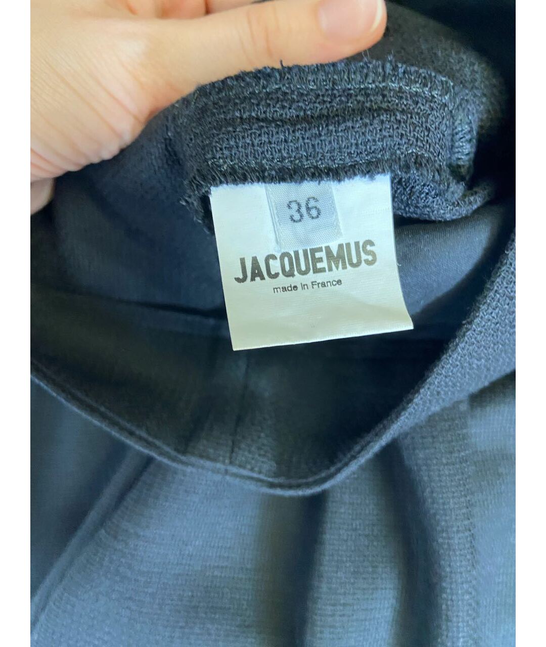 JACQUEMUS Черные хлопковые брюки широкие, фото 5