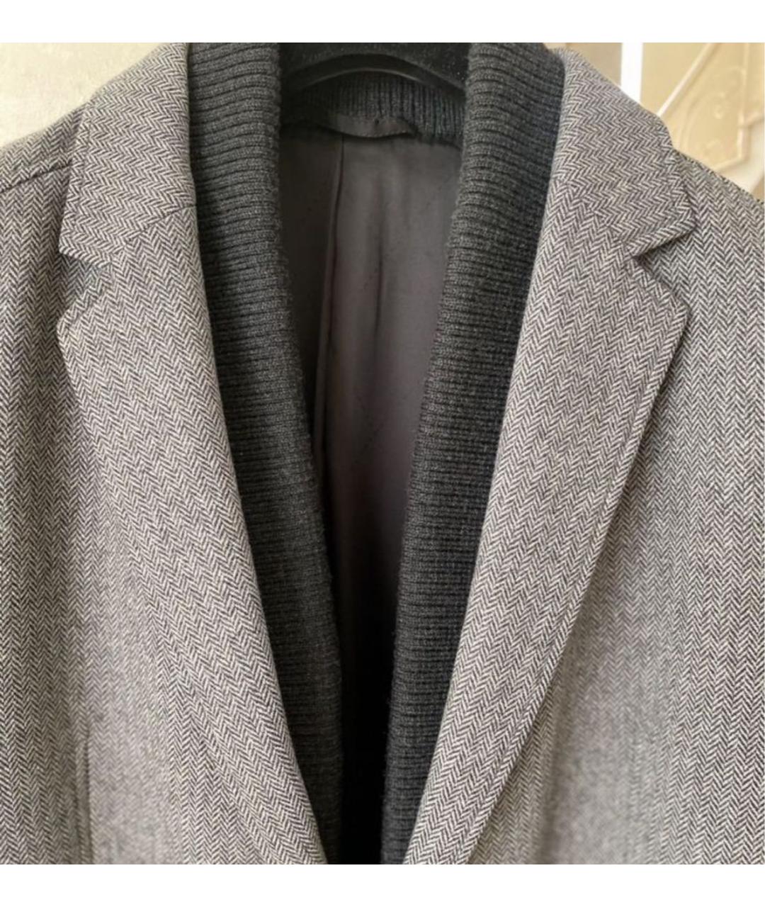 HUGO BOSS Серый шерстяной пиджак, фото 6