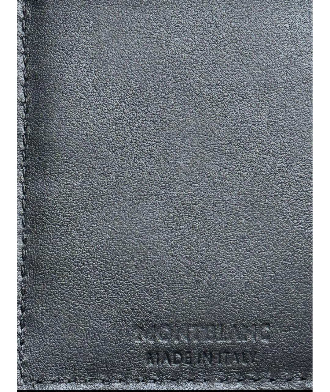 MONTBLANC Черный кожаный кошелек, фото 3