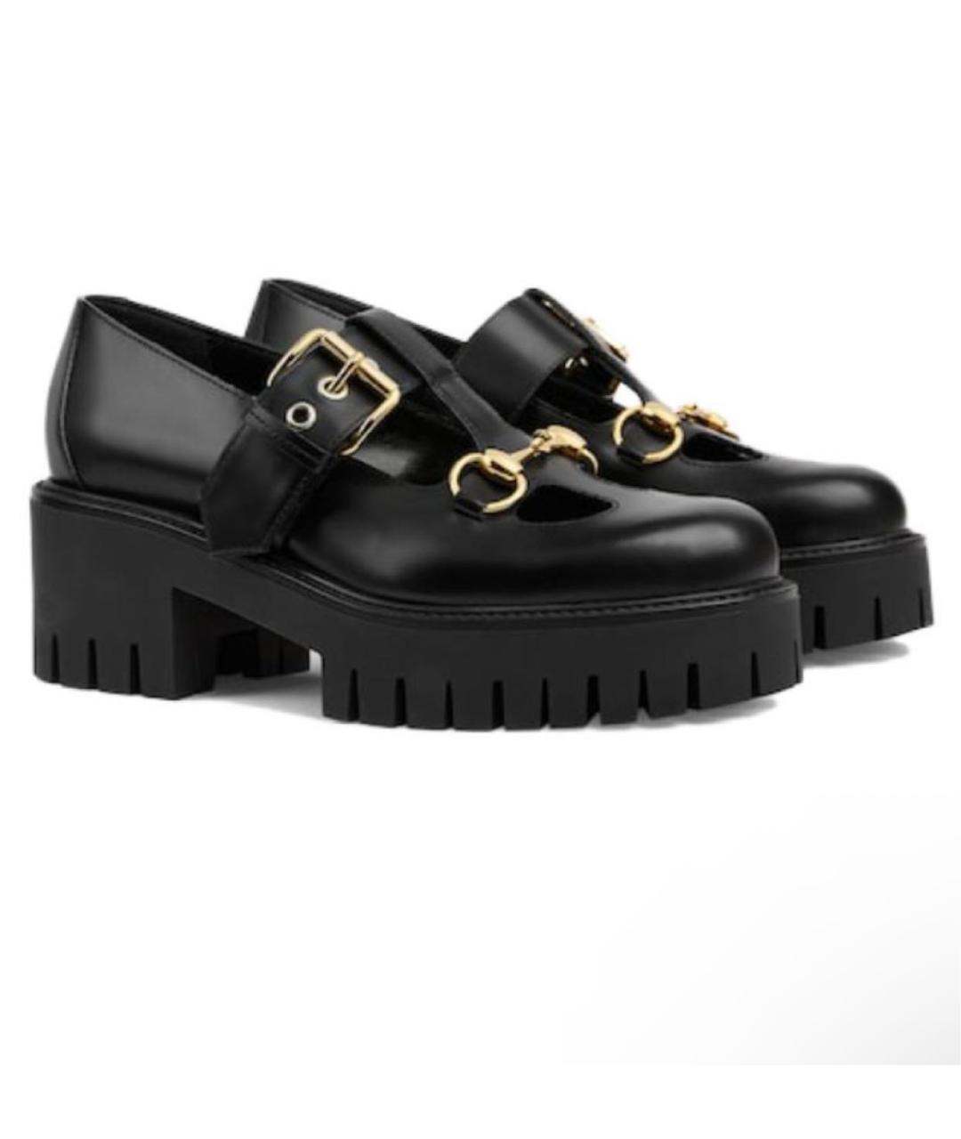 GUCCI Черные кожаные лоферы, фото 3