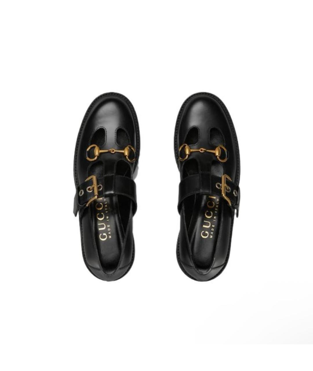 GUCCI Черные кожаные лоферы, фото 2